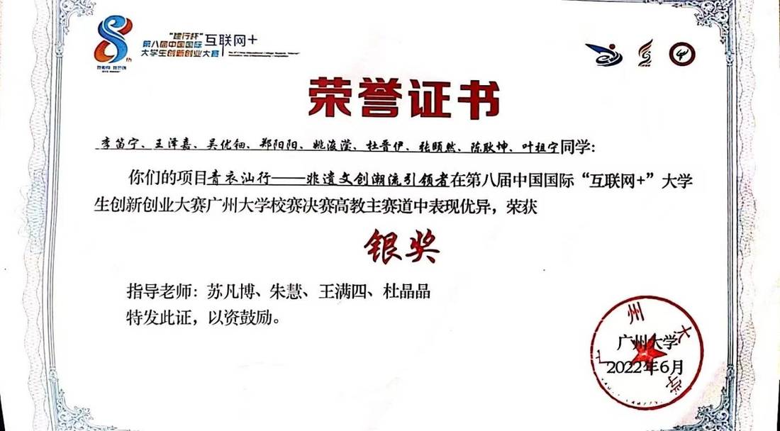 互联网+校赛银奖